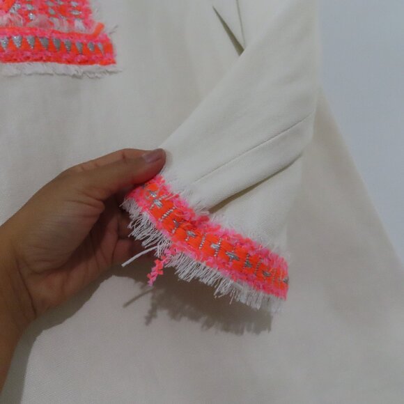 J.Crew Collection Linen Tunic Top Size 2 - Picture 4 of 9